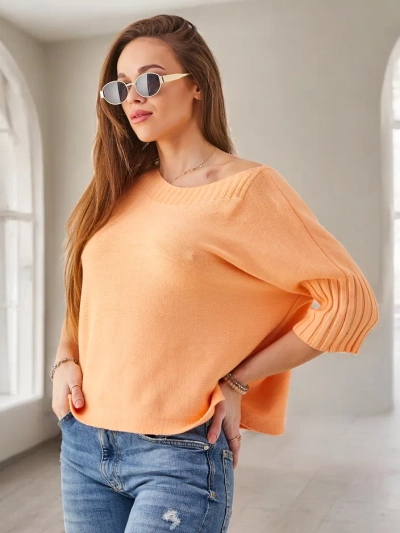 Royalfashion Ženski viskozni pulover s kratkimi rokavi