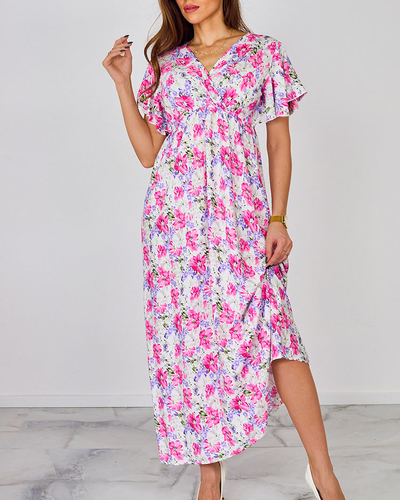 Royalfashion Ženska cvetlična midi obleka