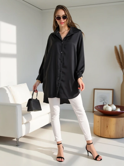Royalfashion Dolga oversized srajca za ženske