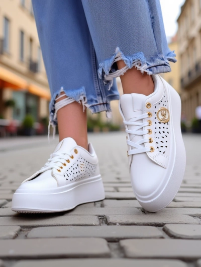Aurelia Bianca – Beli Športni Copati Platforma Royalfashion Ecru