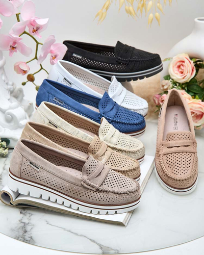 Royalfashion Azurni ženski mokasini Leteller