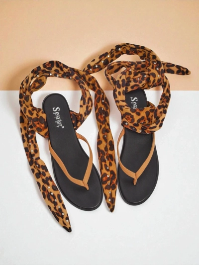 Royalfashion Ženske japonke z okrasnim paščkom Safari Sweet