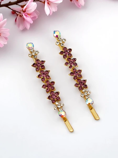 Royalfashion Lasnica za lase z rožicami iz bleščic Sparkle Blossom