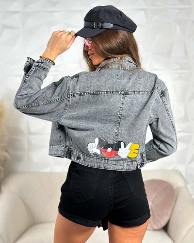 Royalfashion Ženska jakna iz džinsa z napisom