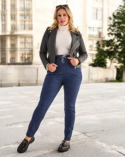 Royalfashion Ženske treggings hlače velikih velikosti