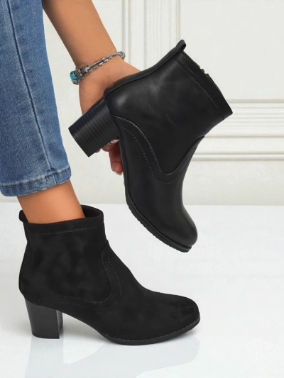 Ženski gležnarji iz eko usnja s peto Lunar Crest