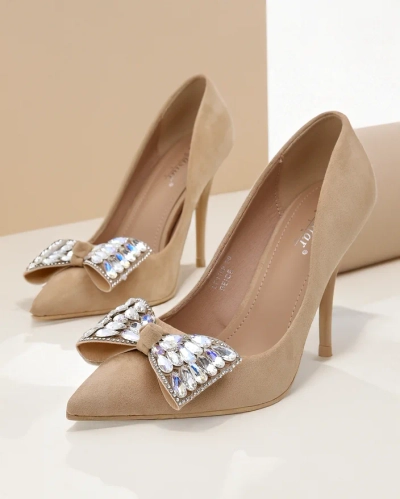 Royalfashion ženske stiletto čevlje z mašno Cocarte