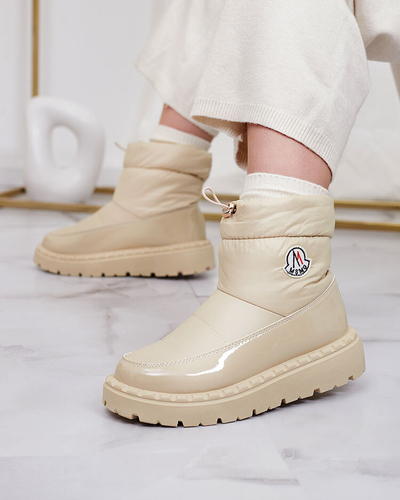 Royalfashion Ženski snežni škornji v bež barvi Ireda