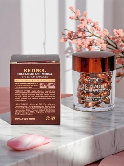 Sadoer Athena Retinol Collagen – kapsule za predel okoli oči za gube 40g