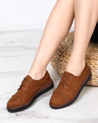 Royalfashion Damskie camelowe półbuty Rilly