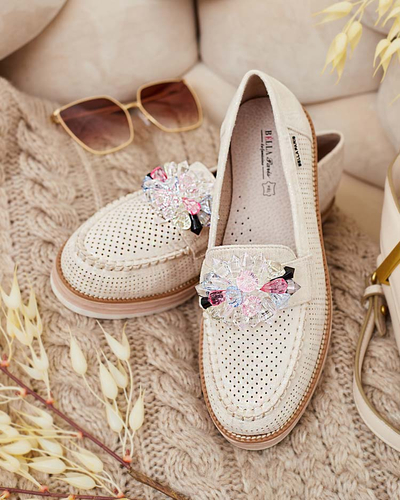 Royalfashion Mokasini s pisanimi kamni Restea