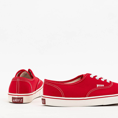 Royalfashion Czerwone damskie tenisówki typu trampki Lifeda
