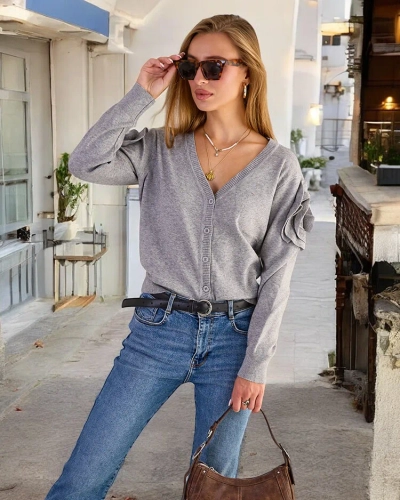 Royalfashion Ženski pulover brez gumbov