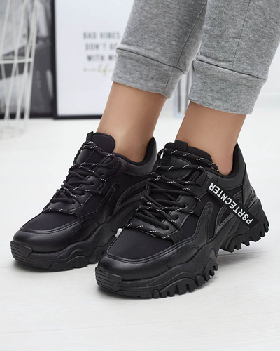 Czarne damskie buty sportowe typu sneakersy Evilpo- Obuwie