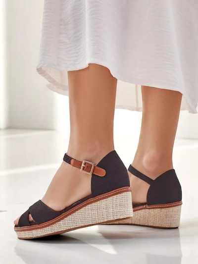 Royalfashion Ženski sandali s polno peto brez prstov Terrific