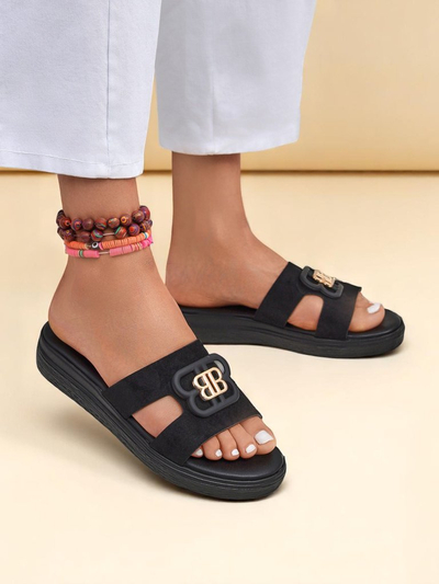 Royalfashion Ženski natikači z ravnim podplatom ChicStep