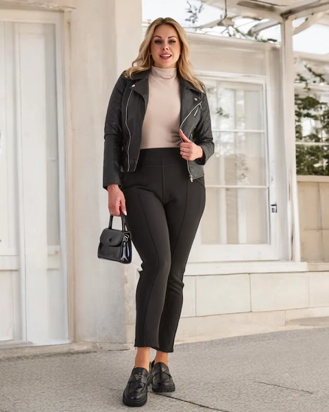 Royalfashion Otopljene ženske hlače tregings PLUS SIZE