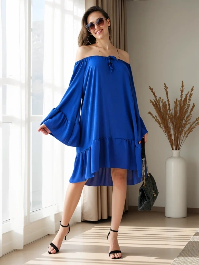 Royalfashion Ženska obleka a'la španska z volani, velikost oversized