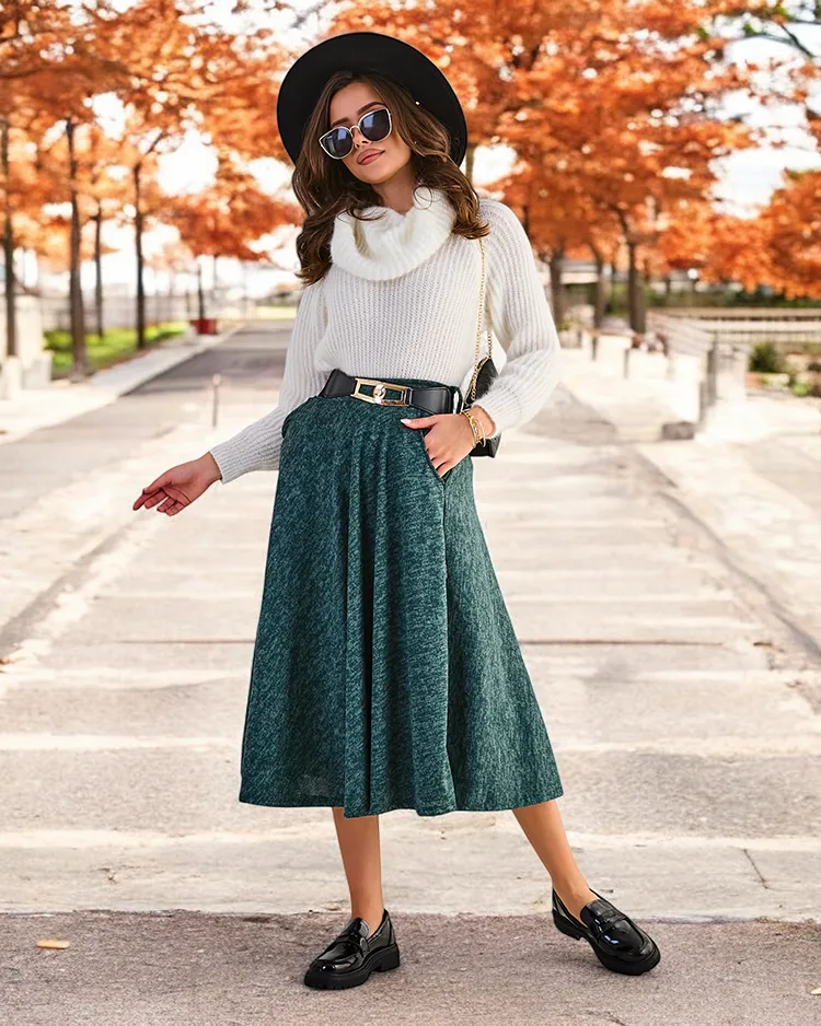 Royalfashion Midi krilo za žene
