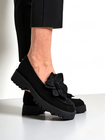 Royalfashion ekološki nobučeni ženski mokasini s cvijetom Floverse