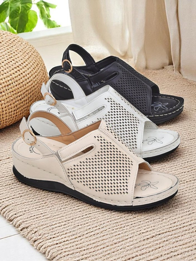 Sandalias de mujer Royalfashion con tacón de cuña bajo Mira