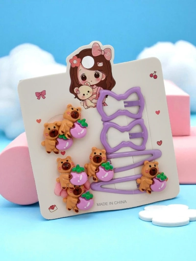 Set sponk za lase z motivi medvedka in pentlje