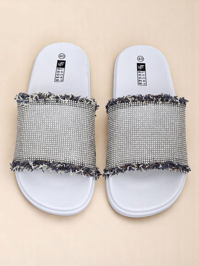 Royalfashion Ženski natikači na ravni podlogi SparkleWalk