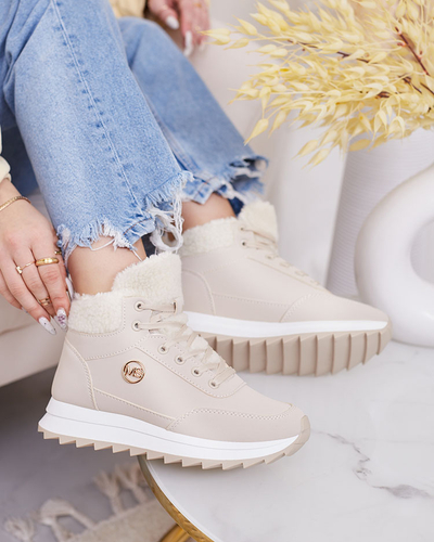 Royalfashion Ženski izolirani športni čevlji v bež barvi Cerrto