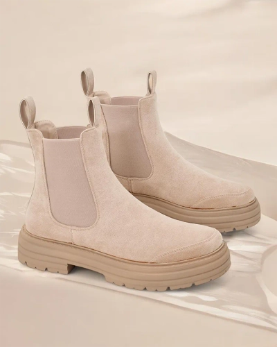 Royalfashion Ženske čizme do gležnja s dekorativnim remenom Ozzoas