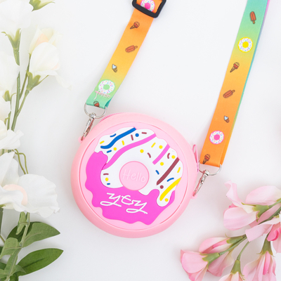 Royalfashion Różowa torebka z pączkiem