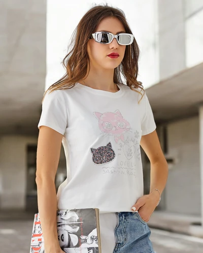Royalfashion Ženska bombažna bluzka