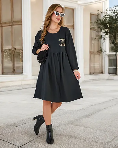 Royalfashion Ženska obleka iz blaga