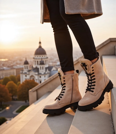Royalfashion Eco-suede ženske radne čizme Moxox