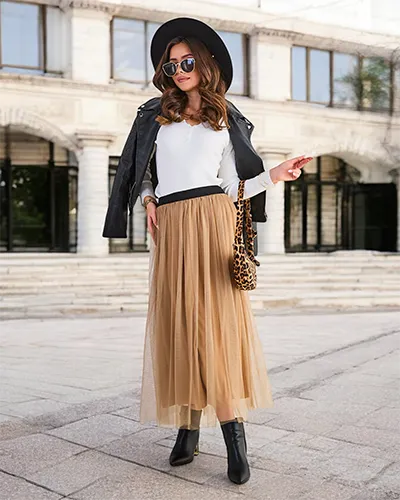 Royalfashion Ženska midi krilo sa tilom