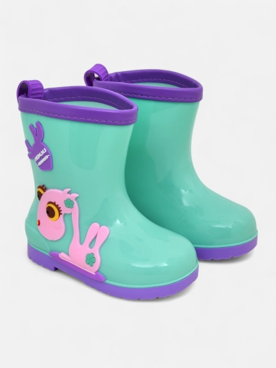Royalfashion otroške gumijaste čevlje s Funny Time nalepkami