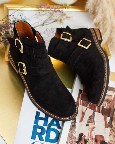 Royalfashion Ženski škornji Geronsa z izrezom