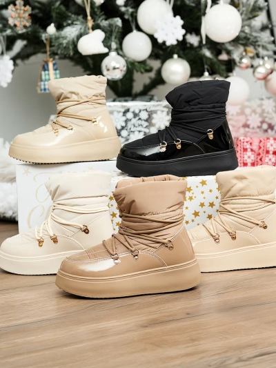 Royalfashion Ženski snežni škornji v črni barvi Dabenda