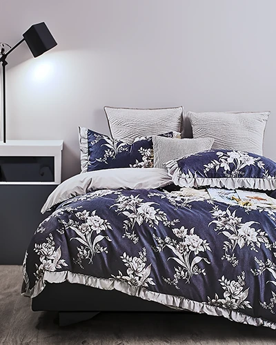 Royalfashion Uzorani posteljina s obrubom 160x200 set od 3 komada