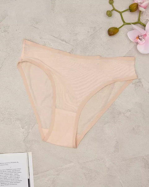 Royalfashion Bež ženske mrežaste hlačke