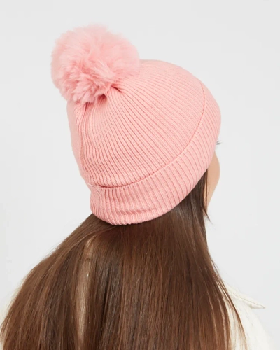 Royalfashion Ženska topla kapa s pomponom