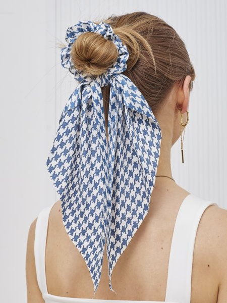 Royalfashion Elastika za lase s karo pentljo Kratella