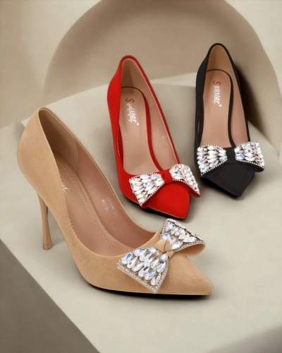 Royalfashion Ženske stiletto pete z metuljčkom Cocarte
