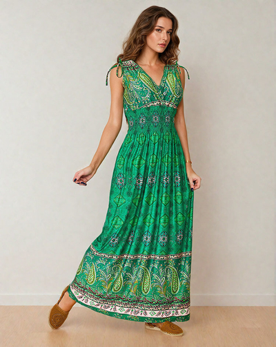 Royalfashion Ženska midi obleka s potiskom