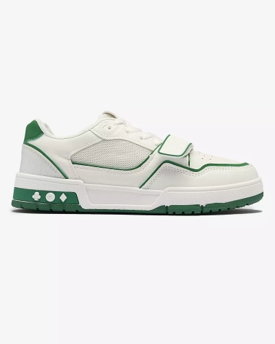 Royalfashion Sportowe sneakersy damskie w biało- zielonym kolorze Xirrat