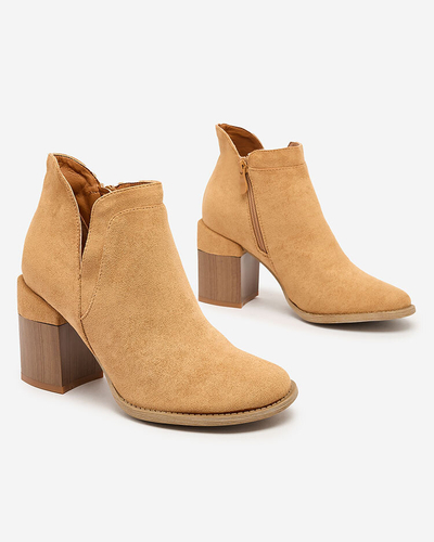 Royalfashion Camel Ženski škornji Ricteas stiletto