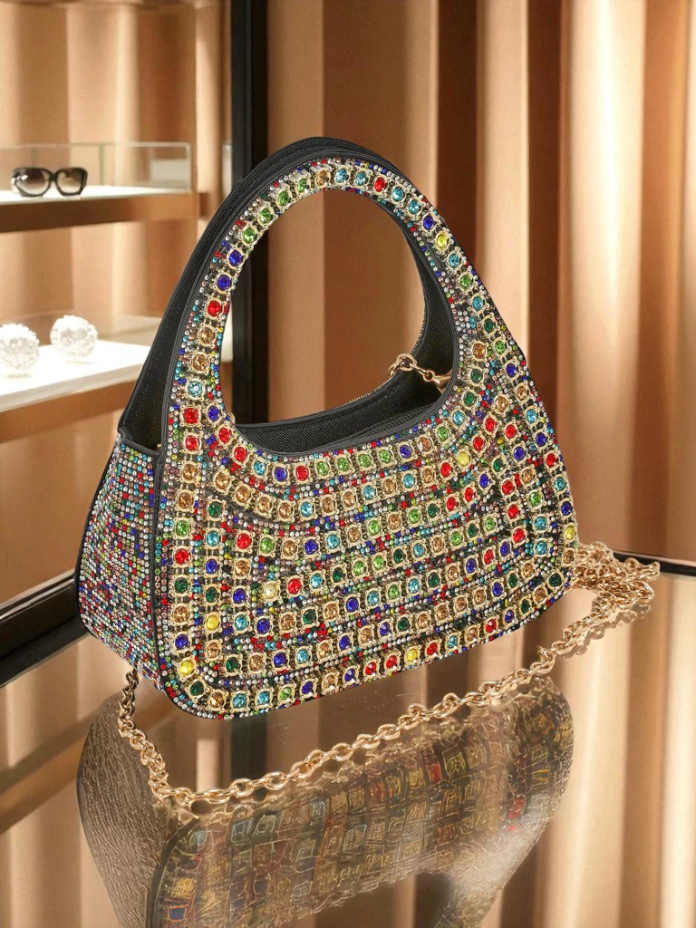 Royalfashion Ženska clutch torbica s cirkoni Myra Quill