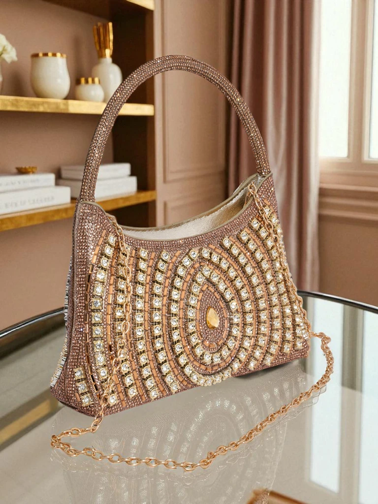 Royalfashion Ženska ročna torbica s cirkoni Sova Glint