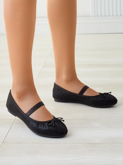 Royalfashion Svetle balerinke za ženske z mašnjo in elastičnim trakom Safte