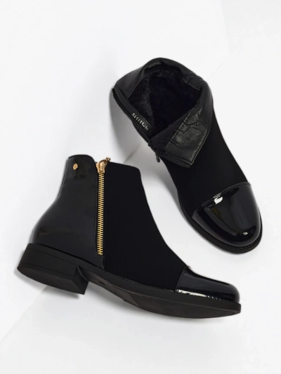 Gležnjarji Luna Črni Elegantni za Jesen