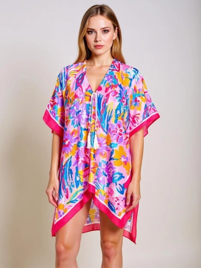 Pareo Selene Colore – večbarvna tunika Royalfashion z V-izrezom